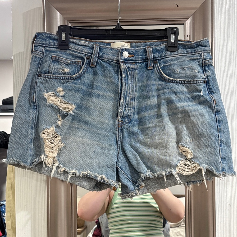 Universal Thread Light Blue Distressed Jean Shorts